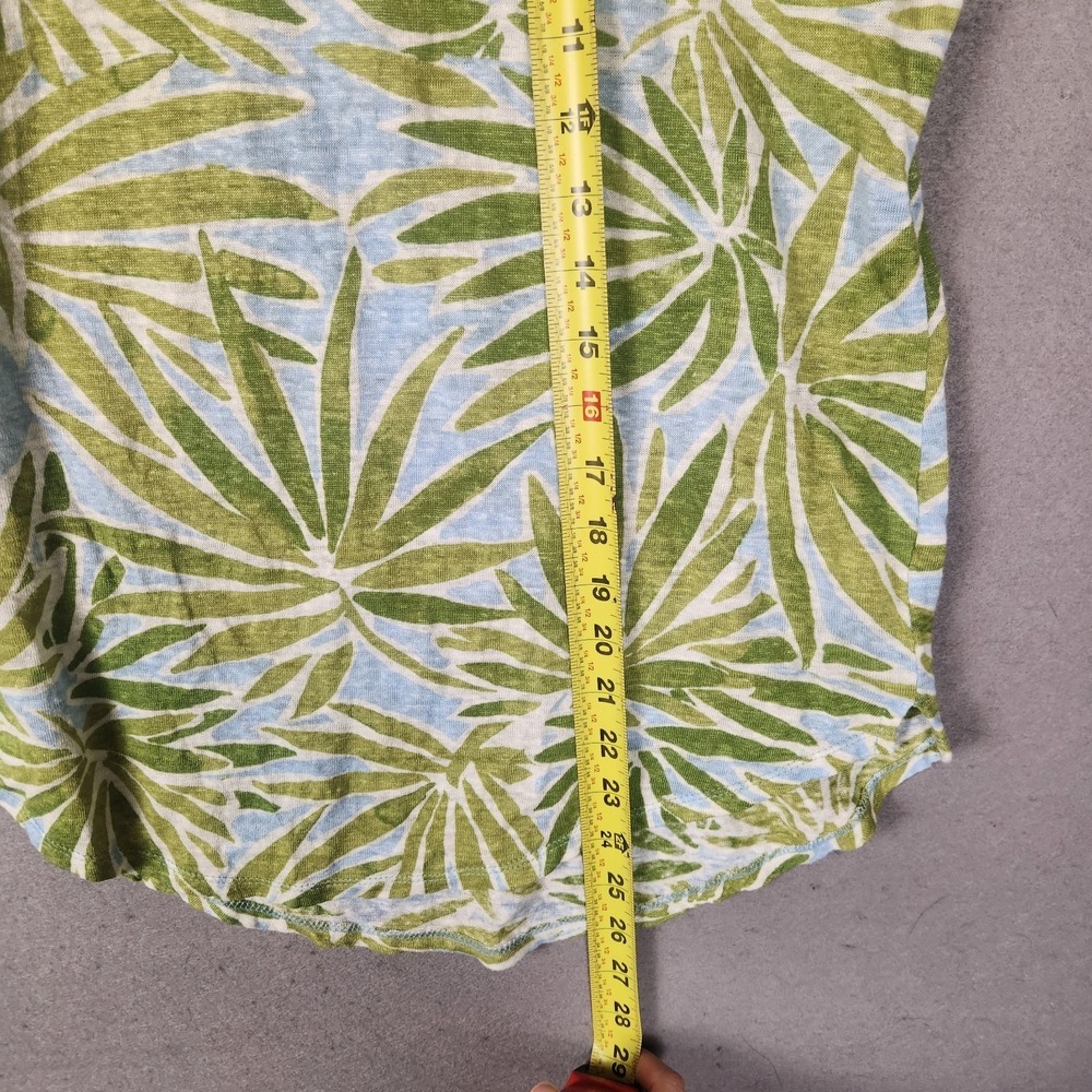 Rachel Zoe Lot Of 3 100% Linen Tropical Leaf Print Tops Size M-L Multicolor - Picture 6 of 16